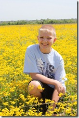 Zach in yellow flowers 2