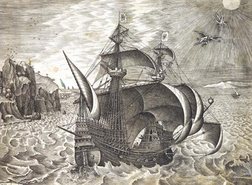 Naufragio de la armada del almirante Miguel Oquendo, en Rota (Cádiz) en 1663.