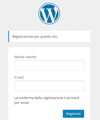 registrati al sito