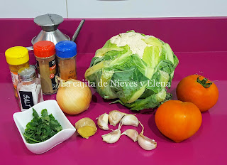 Ingredientes Curry de coliflor