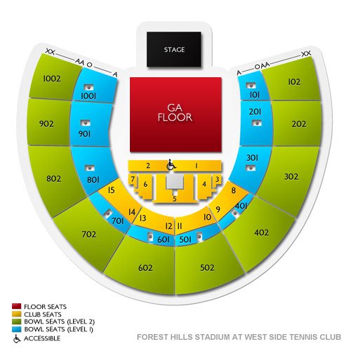 Forest Hills Stadium - forest hills stadium seating chart