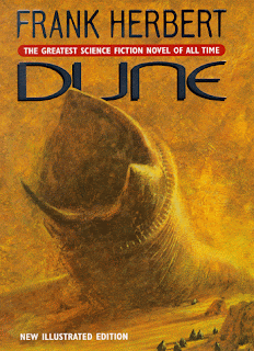 Book cover, featuring the worm of Arrakis