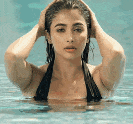 Pooja Hedge Hot and Sexy GIF Images on Bikini