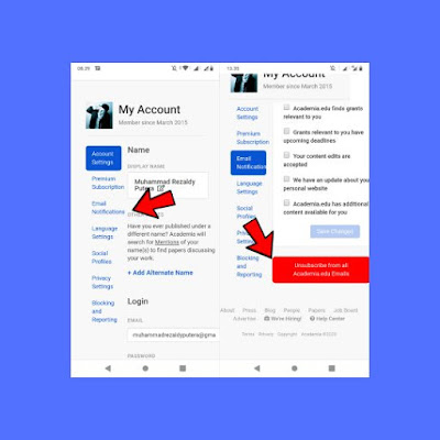 Cara Berhenti Berlangganan Email Academia.edu