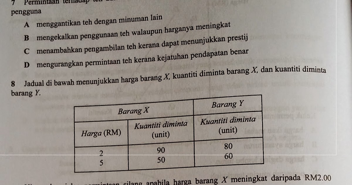 Soalan Sebenar Ekonomi Stpm Penggal 1 - Terengganu n