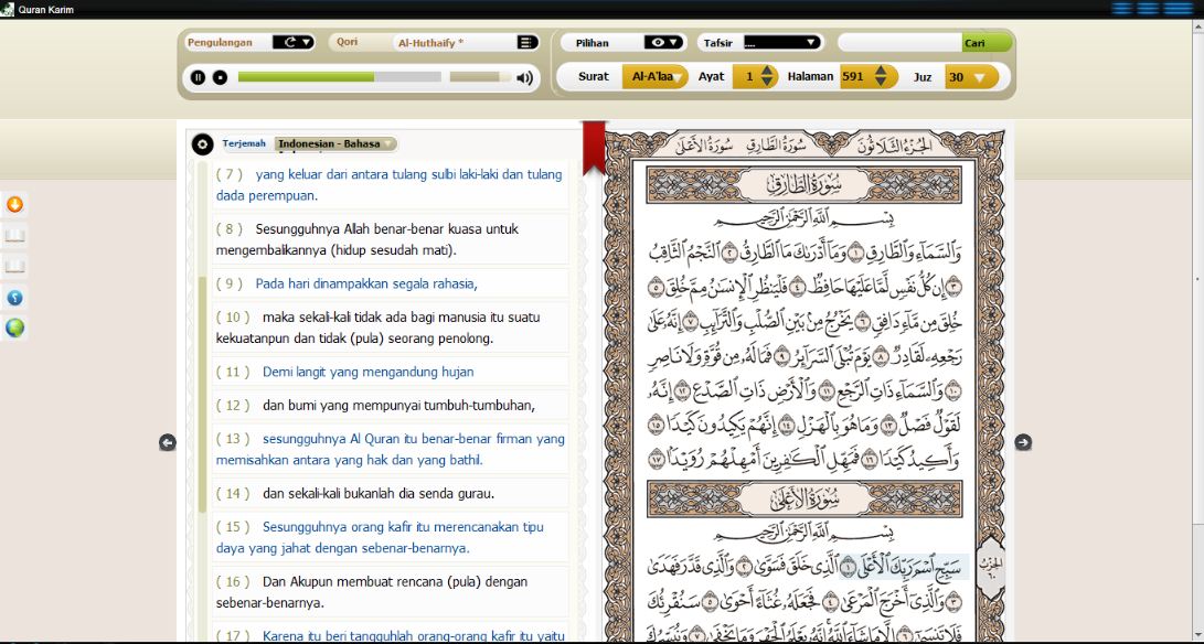 Aplikasi Al Quran Dan Terjemahan Untuk Komputer Guru