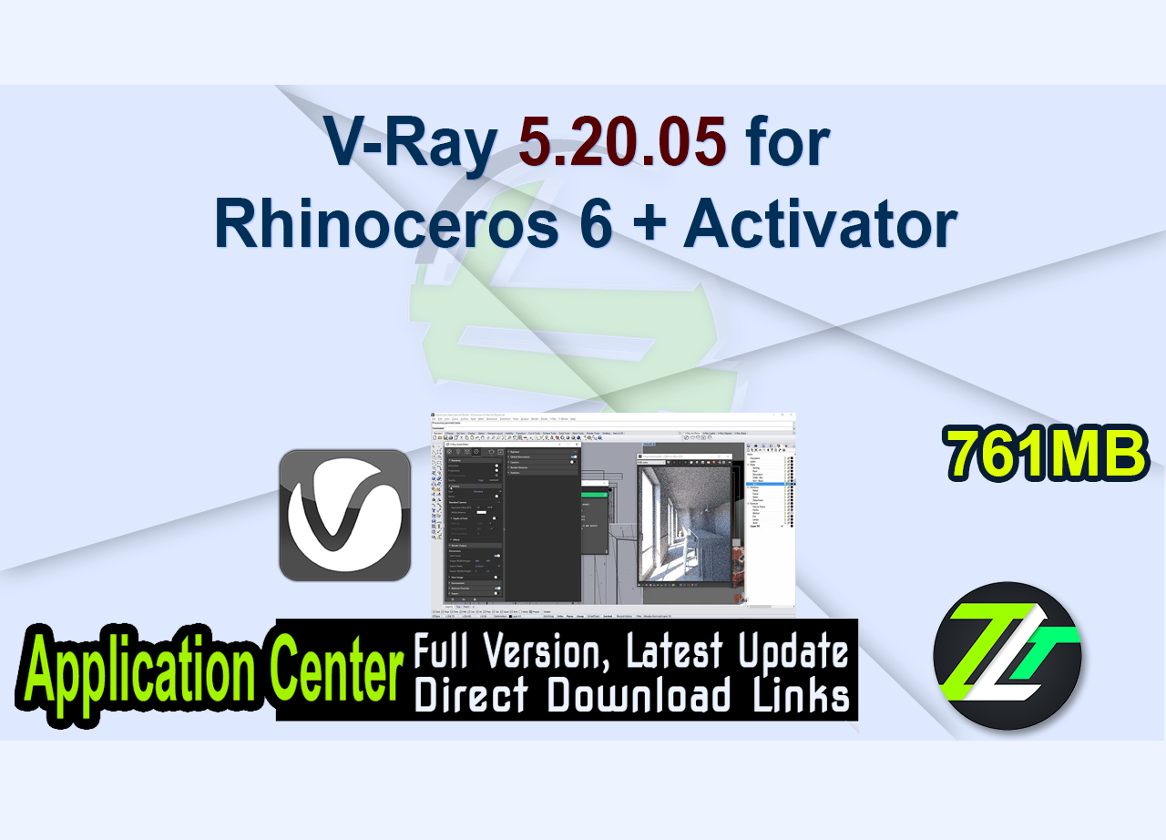 V-Ray 5.20.05 for Rhinoceros 6 + Activator