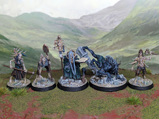 The Zondara's Gravebreakers warband, posed against a photo backdrop