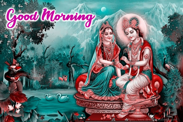 radha krishna good morning images