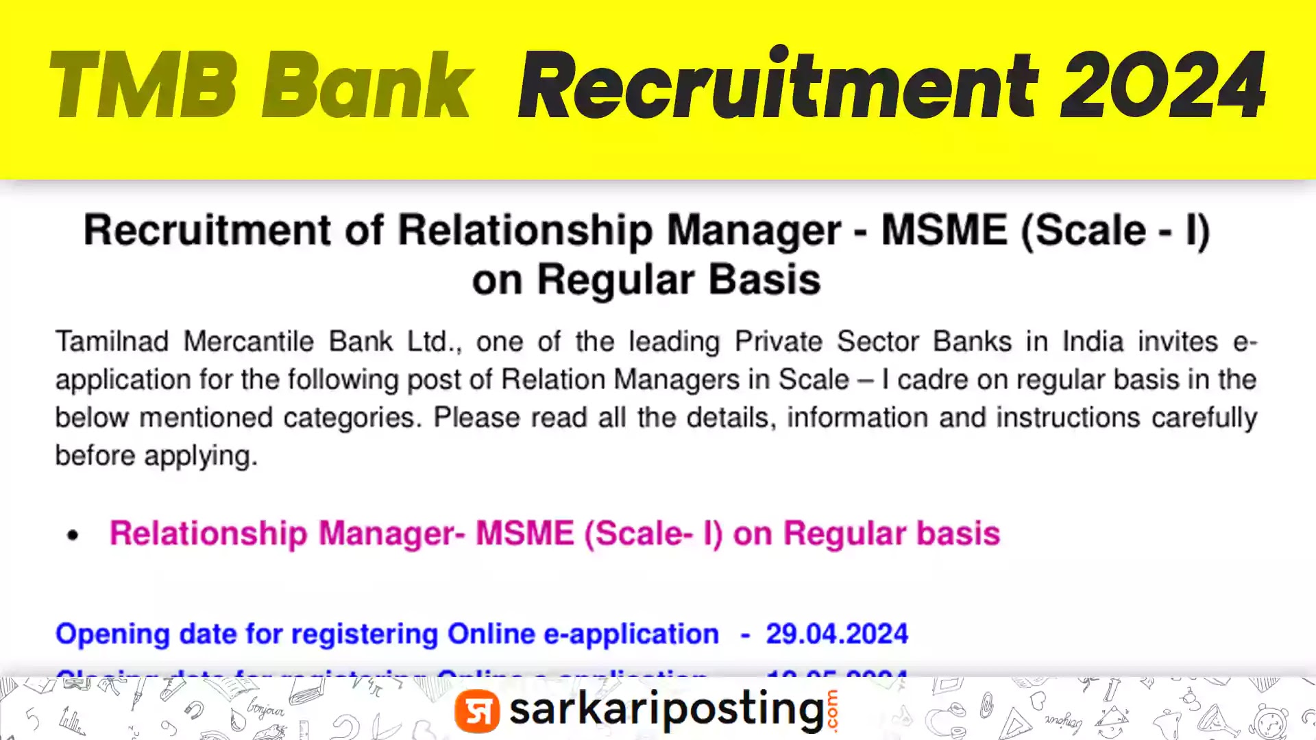 TMB Bank Recruitment 2024