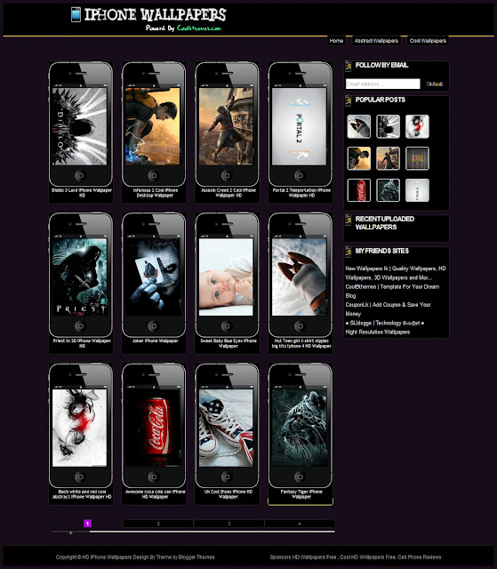 Iphone wallpaper free blogger gallery template download