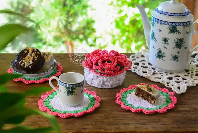 DEJA QUE FLOREZCA TU HOGAR Tejiendo Ramillete de Posavasos a Crochet