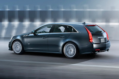 2011 Cadillac CTS-V Sport Wagon Rear Side Angle View