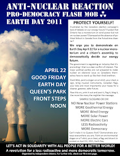 April 22 Earth Day, Queen's Park Toronto, Noon.