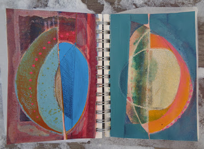 drawings paintings colourful circles sketchbook verna vogel