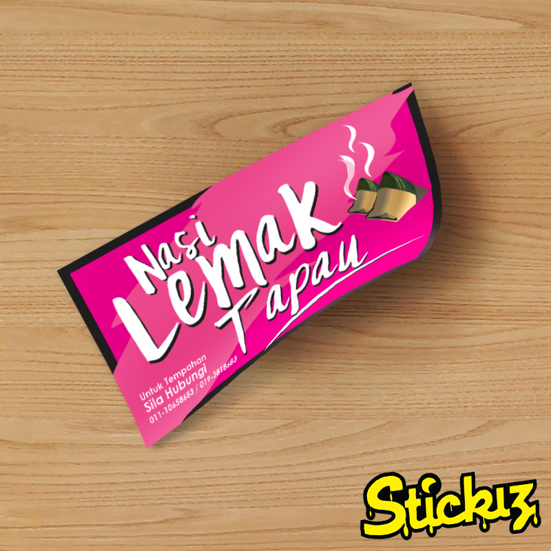 Stickiz Blog: Nasi Lemak Tapau Pun Dah Ada Design Sticker Sendiri