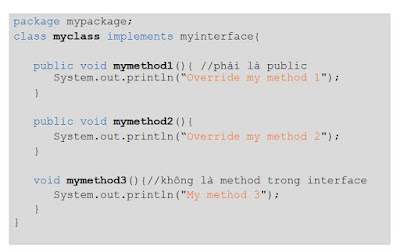 Interfaces trong lập trình java