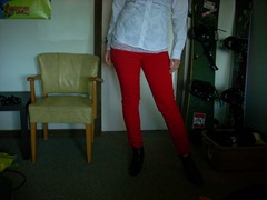 guess jeans brittney lace white button up coloured pants ankle skinny