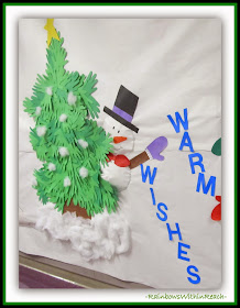 Christmas Tree Made from Hand Tracings {Hand RoundUP at RainbowsWithinReach}