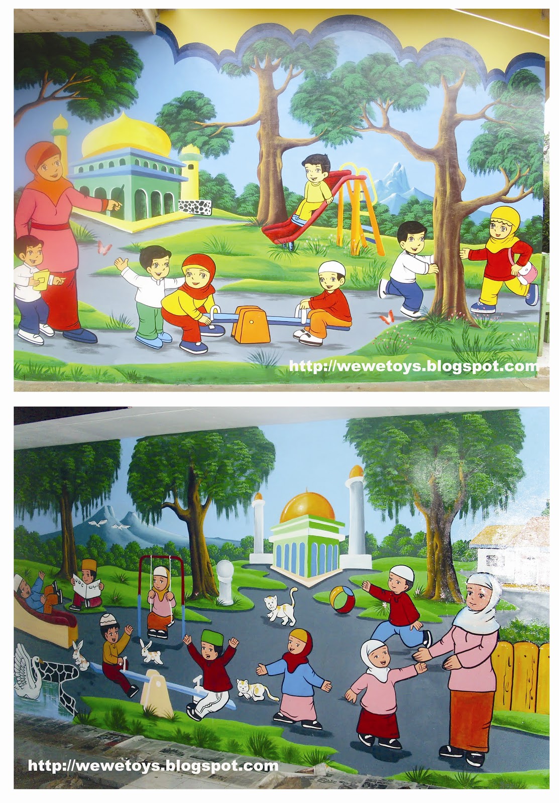  Gambar Gambar Kartun Lingkungan Sekolah Simple Mudah 