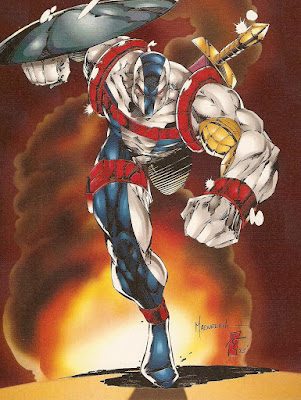 Diehard - Image Comics superhero Youngblood team member characters pahlawan super setengah robot setengah manusia