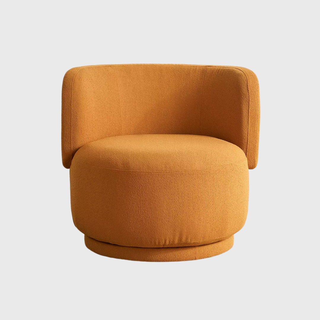 amaia boucle swivel chair