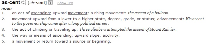  Ascent Definition