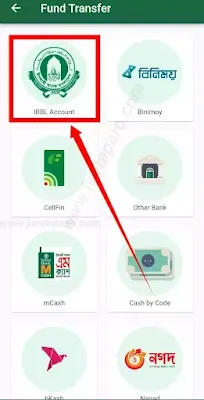 সেলফিন থেকে ইসলামী ব্যাংকে টাকা পাঠানোর নিয়ম
