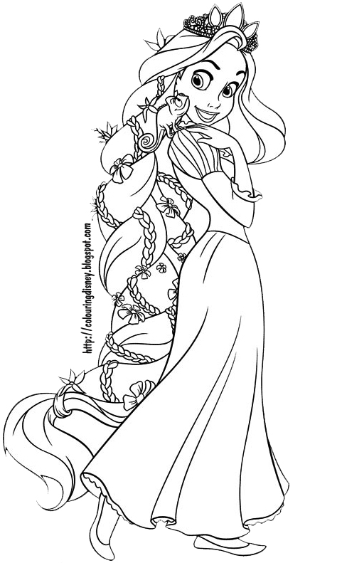 Download Disney Rapunzel Coloring Page - 195+ SVG Design FIle for Cricut, Silhouette and Other Machine