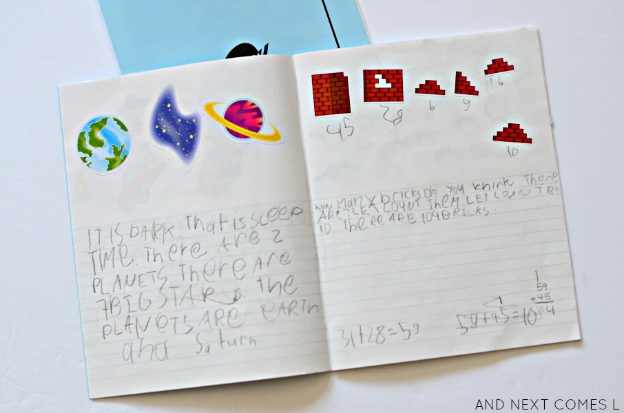 How to use stickers to encourage journal writing in kids from And Next Comes L