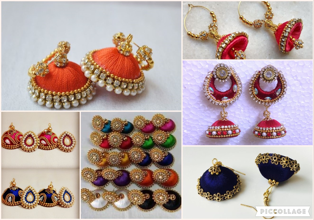 Buy Fashion Frill Traditional Multicolor Pearl Gold Plated Floral Jhumka  Earrings For Women Girls Latest Fancy Online at Best Prices in India -  JioMart.