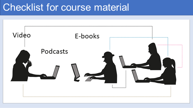 Checklist for course materials