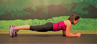  Girl doing planks in yoga
