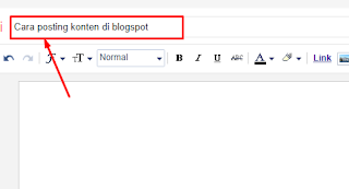 Cara posting konten di blogspot 2