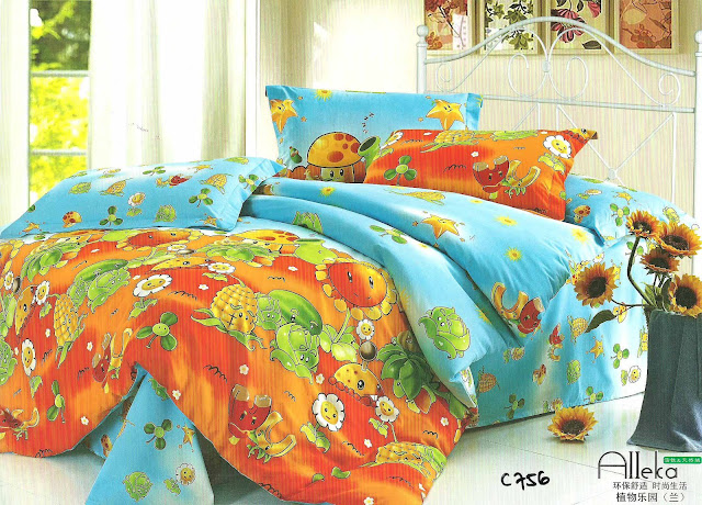 sprei anak motif bunga matahari