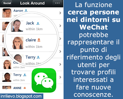 persone nei dintorni wechat
