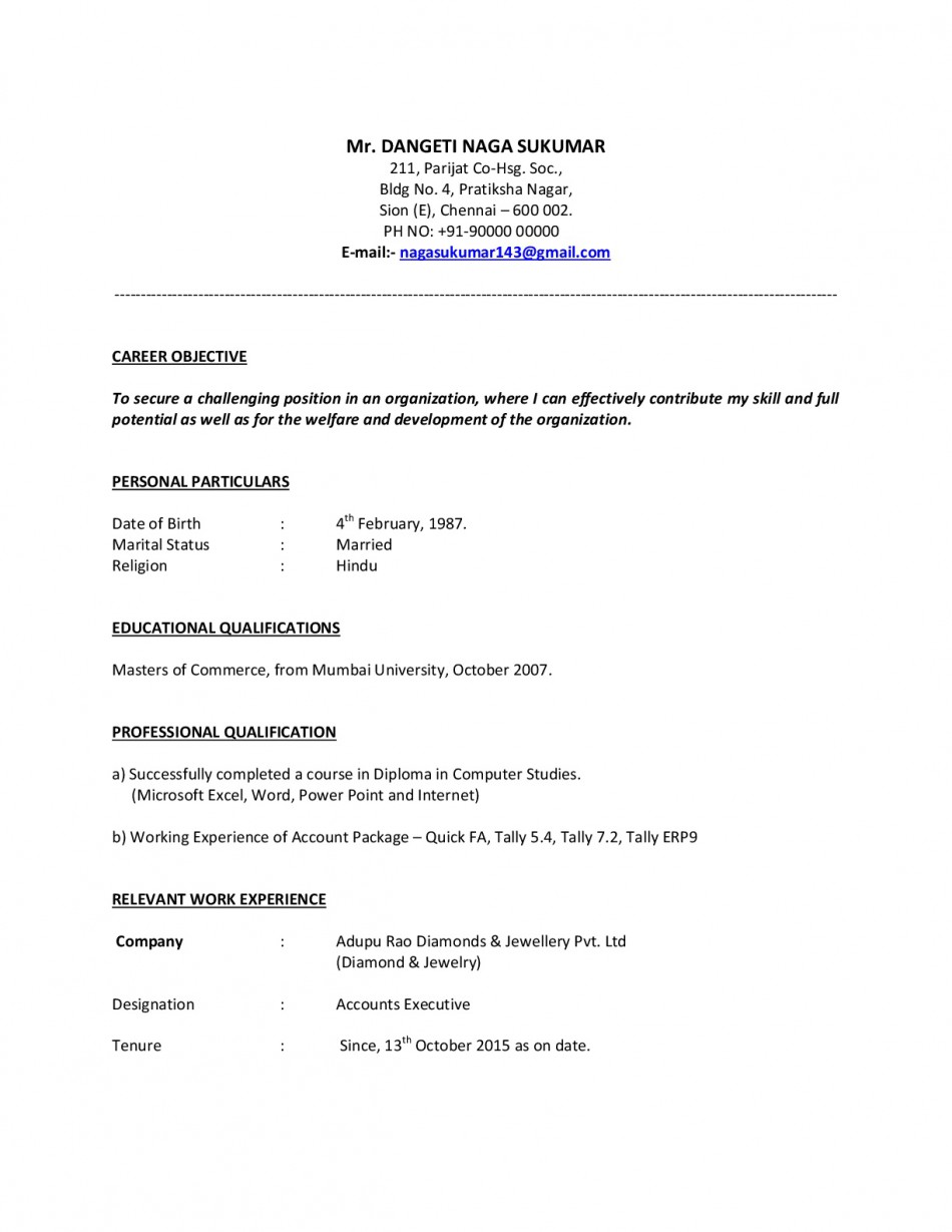 Mcom Experienced Resumecvsamples Download Resume Samples