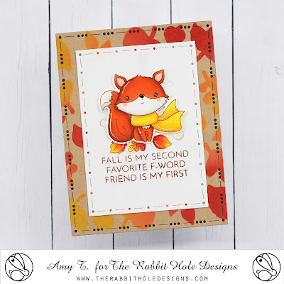 Fall Foxes Stamp and Die Set illustrated by Agota Pop, Falling Leaves Stencil, You've Been Framed - Layering Dies by The Rabbit Hole Designs #therabbitholedesignsllc #therabbitholedesigns #trhd