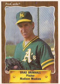 Brad Brimhall 1990 Madison Muskies card