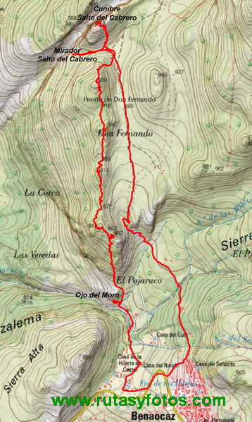 Crestería Ojo del Moro - Salto del Cabrero