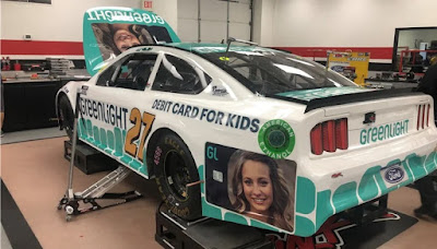 Greenlight Debit Card for Kids On Board the #27 of J.J. Yeley #NASCAR