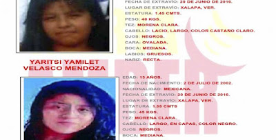 Activan Alerta Amber para Yaritsi Yamilet y María Guadalupe en Xalapa Veracruz