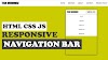 Responsive Navigation Menu Bar using HTML CSS & Javascript