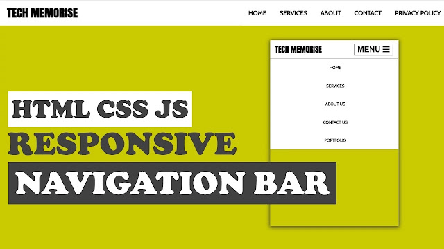 Responsive Navigation Menu Bar using HTML CSS & Javascript Responsive Navigation Menu Bar using HTML CSS & Javascript