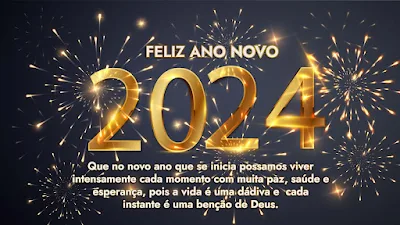 Mensagens De Feliz Ano Novo 2024 Números Dourados