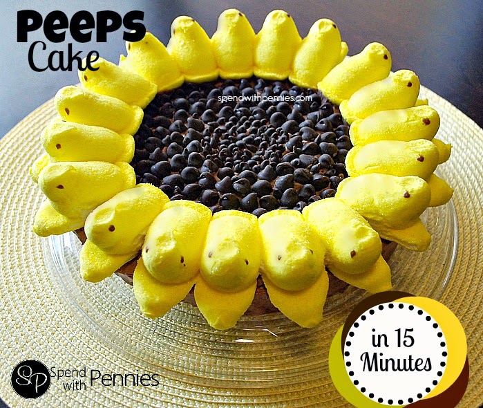 http://www.spendwithpennies.com/15-minute-sunflower-peep-cake/