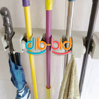 3/5Position Wall Mount Kitchen Tool Hook Organizer Holder Storage Rack Mop Broom