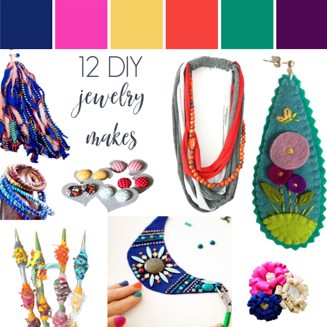 12 DIY Fabric Jewerly Makes