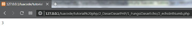 Echo bertipe data Integer
