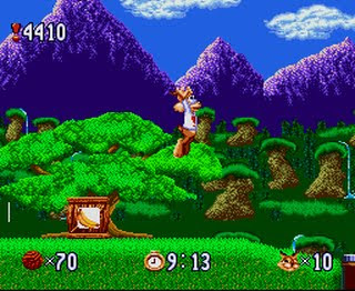 Bubsy - Saltando en árbol